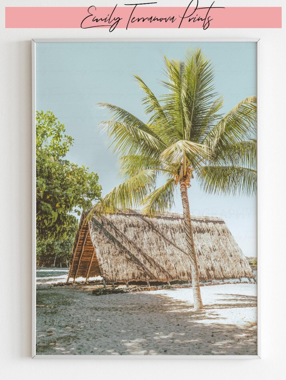Framed Hawaii Beach Art Print, 8x12